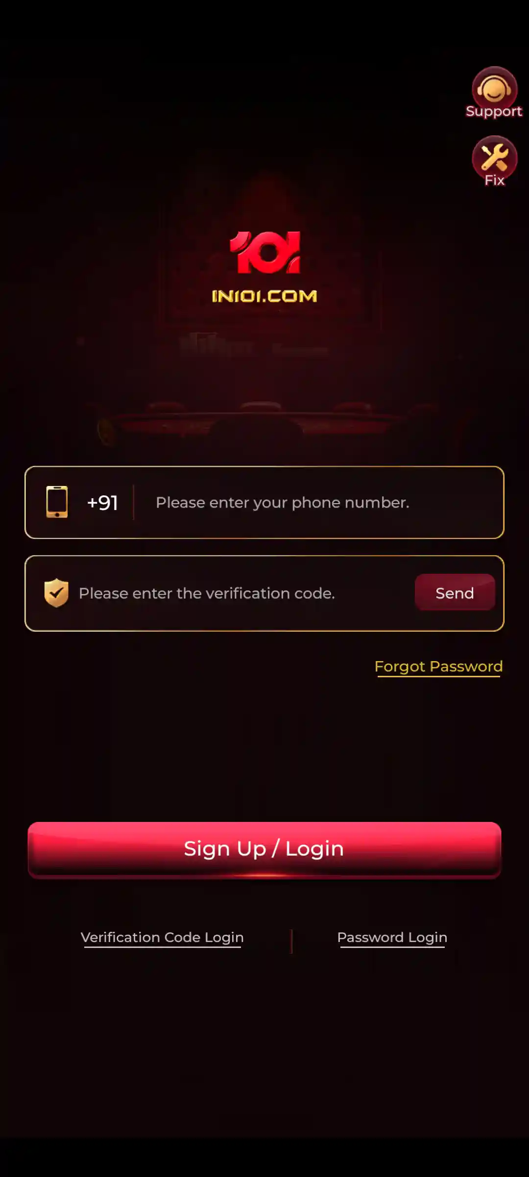 IN101 Game online games screen