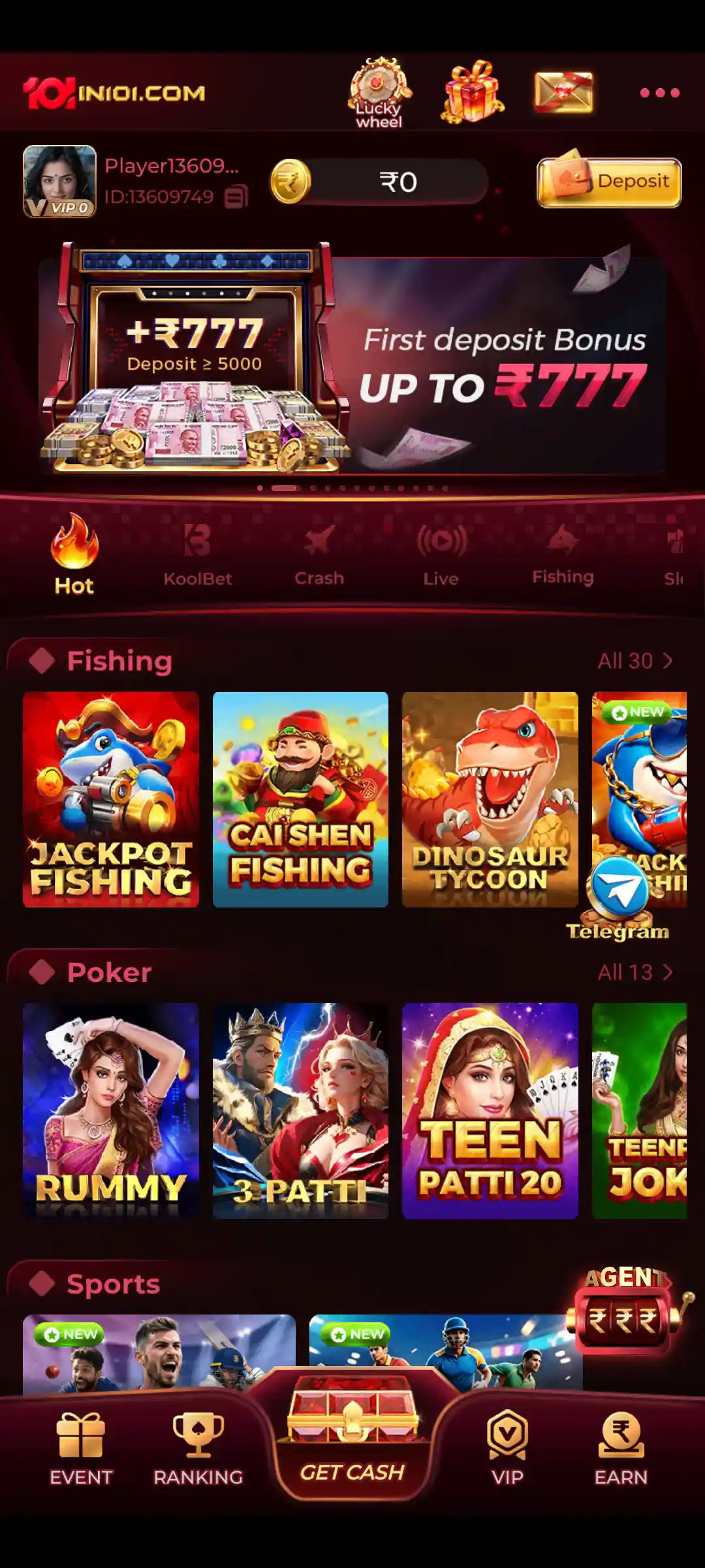 IN101 Game bonus rewards and mobile games